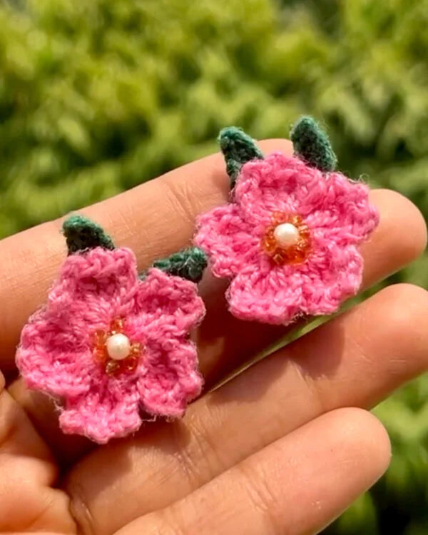 Pink Posy Studs